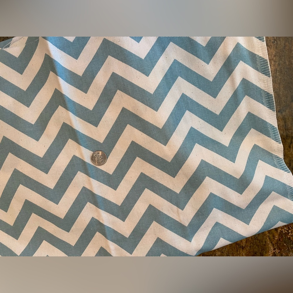 Premier Prints Blue Zig Zag Fabric